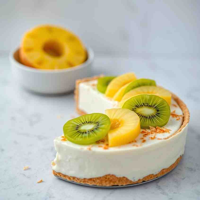 Healthy Coconut Cream Pie - Sugar-Free & Tropical